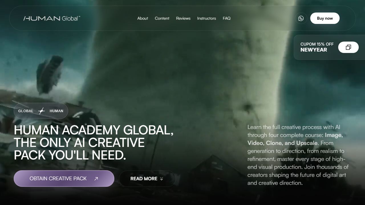 Human AI Global Pass 메인 페이지 캡처