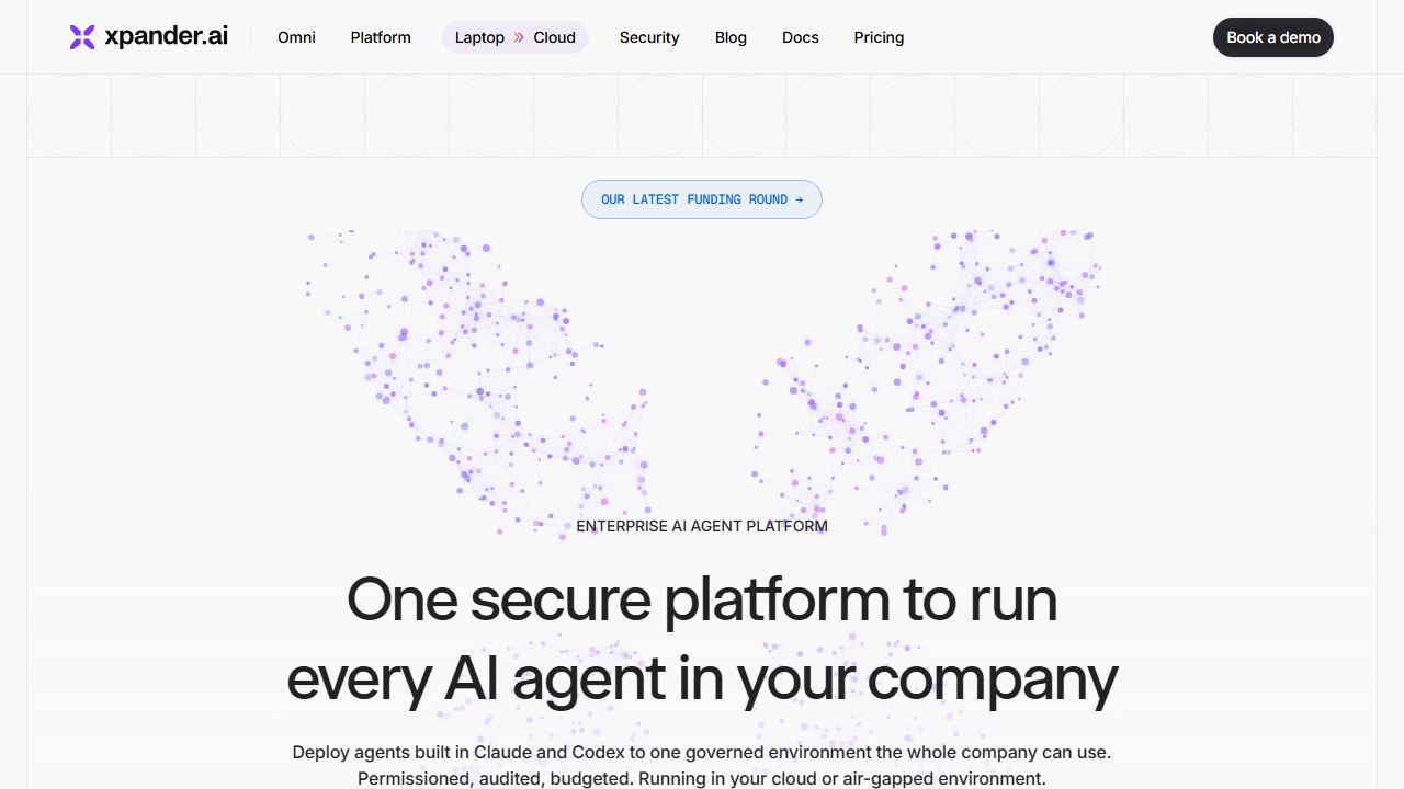 Xpander AI 메인 페이지 캡처